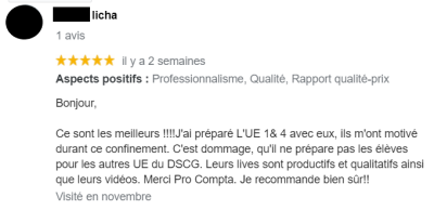 Leurs lives ainsi que leurs vidéos sont productifs et qualitatifs. Merci ProCompta. Je recommande bien sûr !