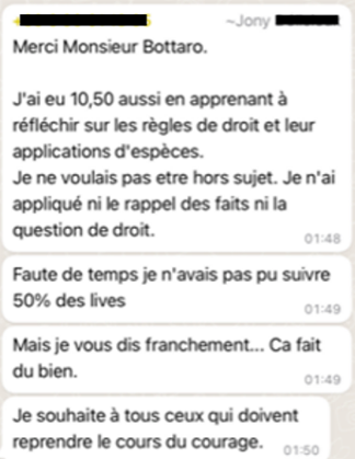 J'ai eu 10,50 aussi en apprenant à réfléchir sur les règles de droit et leurs applications d'espèces.