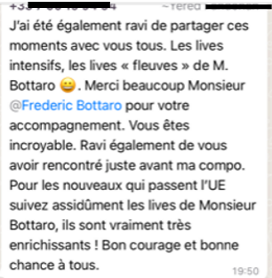 Pour les nouveaux qui passent l'UE, suivez assidûment les lives de Mr Bottaro, ils sont vraiment très enrichissants.