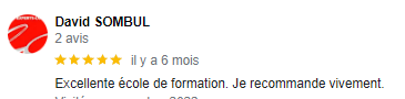 Excellente école de formation. Je recommande vivement.