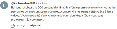 Vous m'avez été d'une grande aide étant donné que j'étais seul, sans professeurs. Encore merci