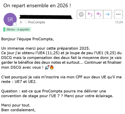 Vous me sauvez la vie. Grâce à vous je vais pouvoir assurer un stage dans le domaine professionnel que je souhaite conquérir. Et ça n'a pas de prix.